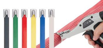 Polyesterbeschichtete Kabelbinder für Schwerindustrie und raue Umgebungen Polyesterbeschichtete Kabelbinder für Schwerindustrie und raue Umgebungen