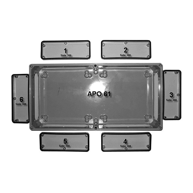 APO 61 BASE POLYESTER RAL7035 WITH 3 HOLES